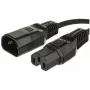 Microconnect PE011410 napájací kábel čierny 1 m C14 konektor samica C15 konektor samica