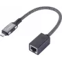Renkforce USB-C na Gigabit Ethernet Mini adaptér čierny sieťový adaptér USB-A USB 3.2 (RF-6410612)