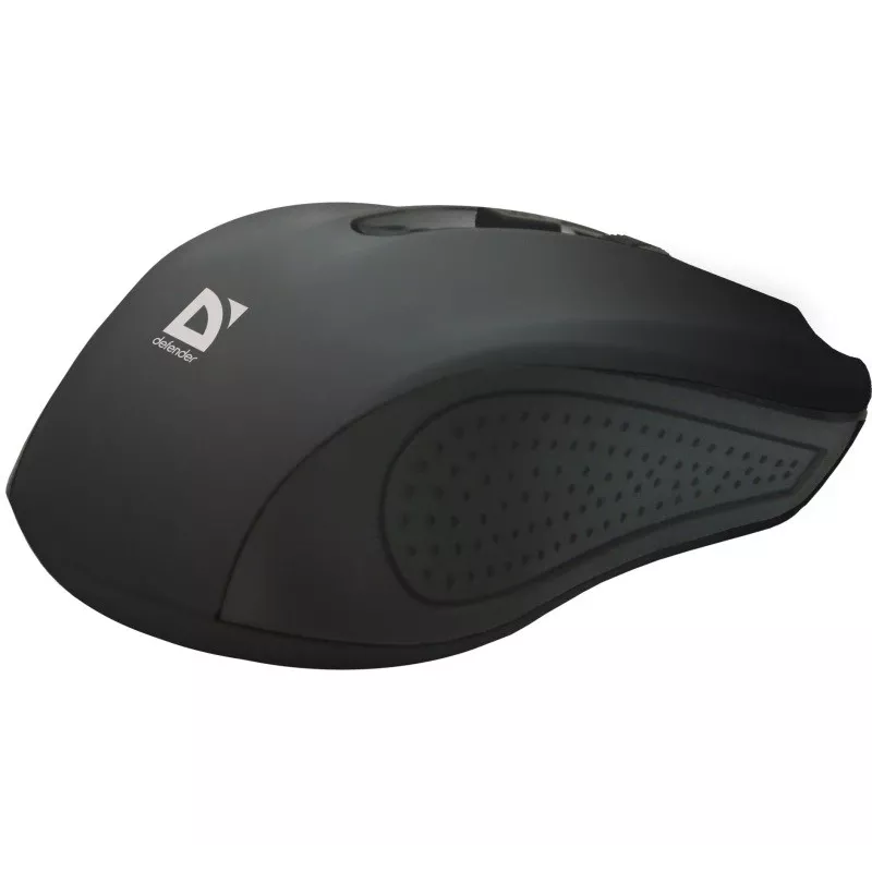 Bezdrôtová RF myš DEFENDER Accura MM-935 — optická 1600 DPI, obojručná, 3 tlačidlá, USB prijímač, čierna