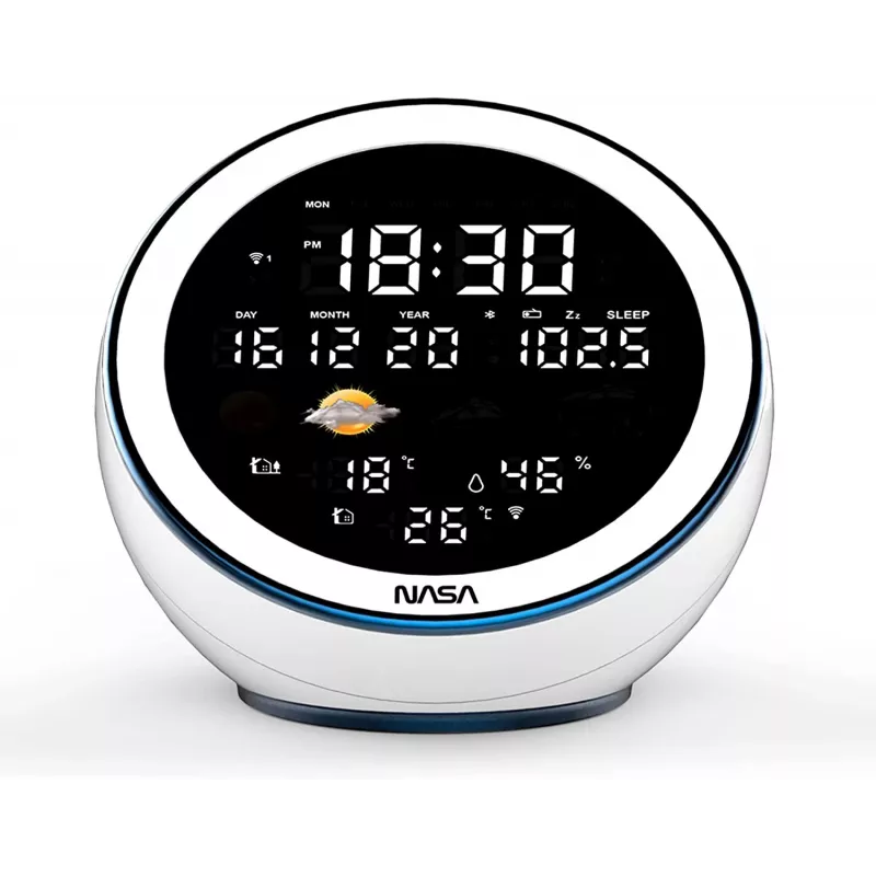 Nasa WSP1500 biela meteostanica/reproduktor BT Moon