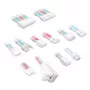 Kábel/adaptér kit Kolink Core Pro 12V-2x6 Typ 2 pletený predlžovací – Brilliant White/Neon Blue/Pure