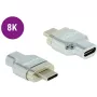 DeLOCK - Thunderbolt / USB-C adaptér - USB-C (M) magnetický na USB-C (W) - USB 3.2 Gen 2 / Thunderbolt 3 4,5 A - podpora 8K - strieborný (66433)