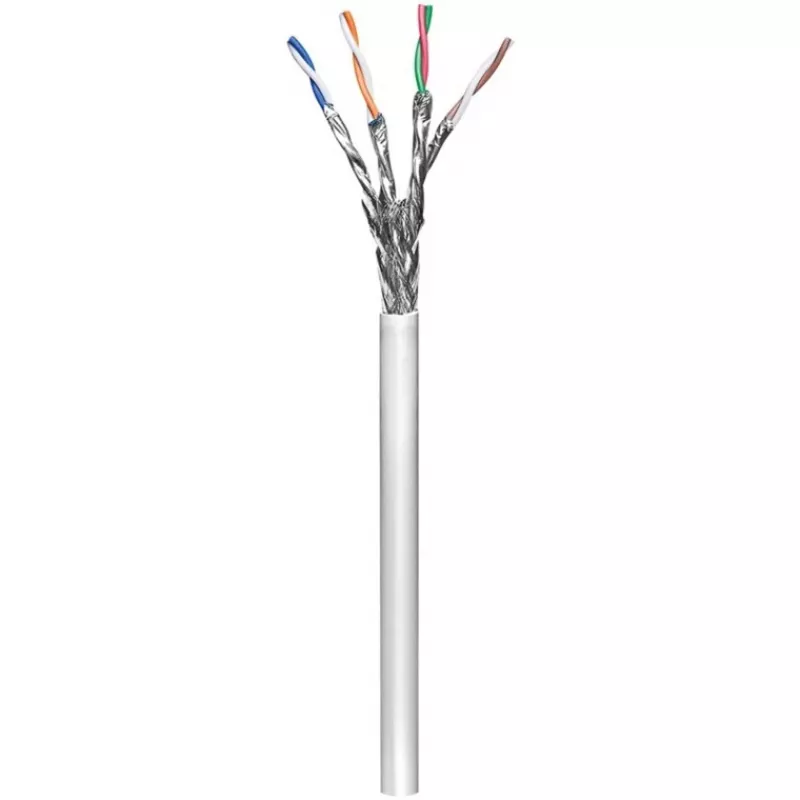 Wentronic Goobay CAT 6 sieťový kábel, S/FTP (PiMF), sivý, 305 m – CCA medená zmes, AWG 23/1 (solid), PVC (95696)