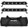LED barová súprava EUROLITE 2x LED BAR-6 QCL RGBW so softbagom