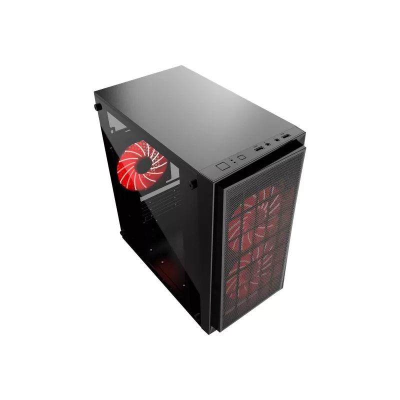 GEMBIRD CCC-FORNAX-950R herný dizajn PC skriňa 3 x 12 cm ventilátory červené