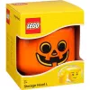 Úložná krabica Room Copenhagen LEGO Storage Head Pumpkin veľká oranžová/čierna