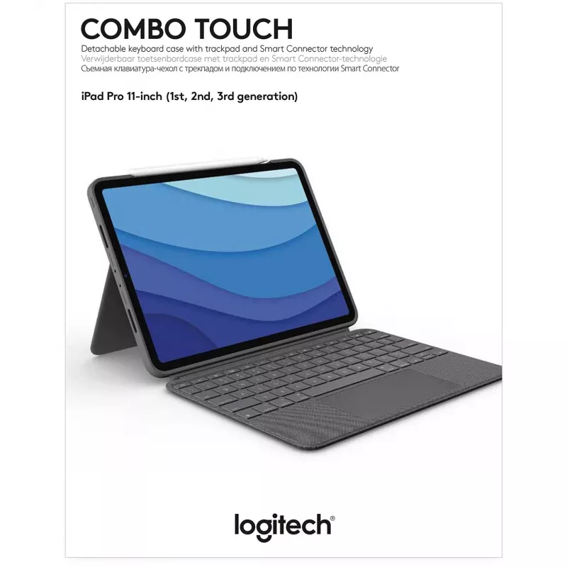 Puzdro s klávesnicou Combo Touch US iPad Pro 11 1,2,3 Gen sivé