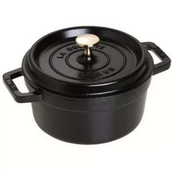 Staub La Cocotte 20cm okrúhly, čierny, liatina (40509-487-0)