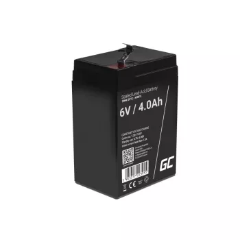 UPS batéria Green Cell AGM15, 6 V, 4 Ah, uzavretá olovená batéria (VRLA), čierna, 680 g