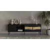 TV skrinka cama meble INSERTO 3D1W 190x40x62 cm čierna s LED