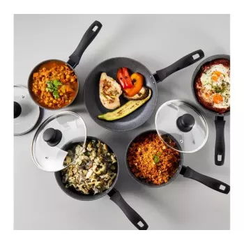Päťdielna sada panvíc Russell Hobbs Metallic Marble RH02814EU7 – nepriľnavý povrch, rôzne veľkosti