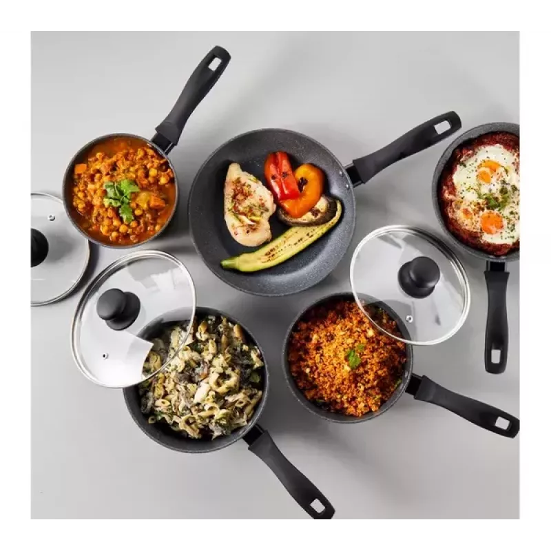 Päťdielna sada panvíc Russell Hobbs Metallic Marble RH02814EU7 – nepriľnavý povrch, rôzne veľkosti