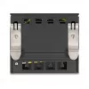 DELOCK zaslepovací kryt 4-port pre Keystone RJ moduly, čierny, kov — montáž na stôl/stenu/lištu DIN