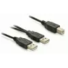 USB kábel DeLOCK USB-B/USB-A kábel 1 m čierny