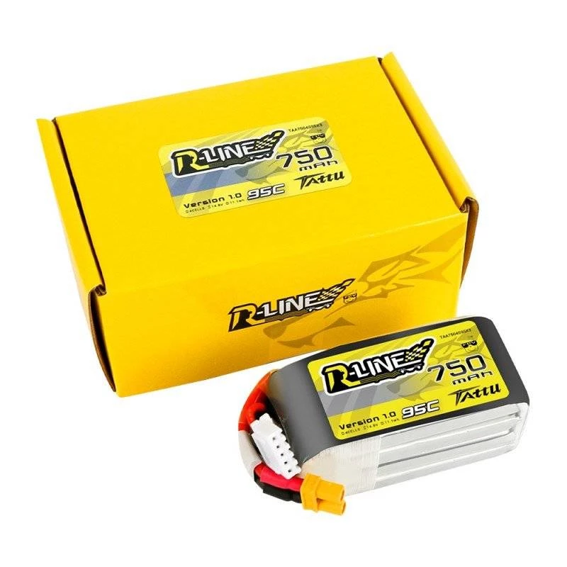 Batéria Tattu R-Line 750mAh 14.8V 95C 4S1P JST-XHR