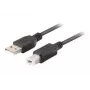 Kábel USB-A na USB-B LANBERG CA-USBA-15CU-0018-BK, 1,8 m, čierny