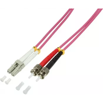 Logilink - patch kábel - LC Multi-Mode (M) na ST multi-mode (M) - 5 m - optické vlákno - 50/125 mikrometrov - OM4 - bez halogénov - vresovofialová (FP4LT05)