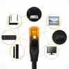 Ethernetový patch kábel QOLTEC UTP Cat6 10 m, 2×RJ45, čierny