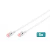 Digitus DK-1624-100S-5 Slim patch kábel CAT 6 U/FTP, 10 m, sivý, balenie 5 ks