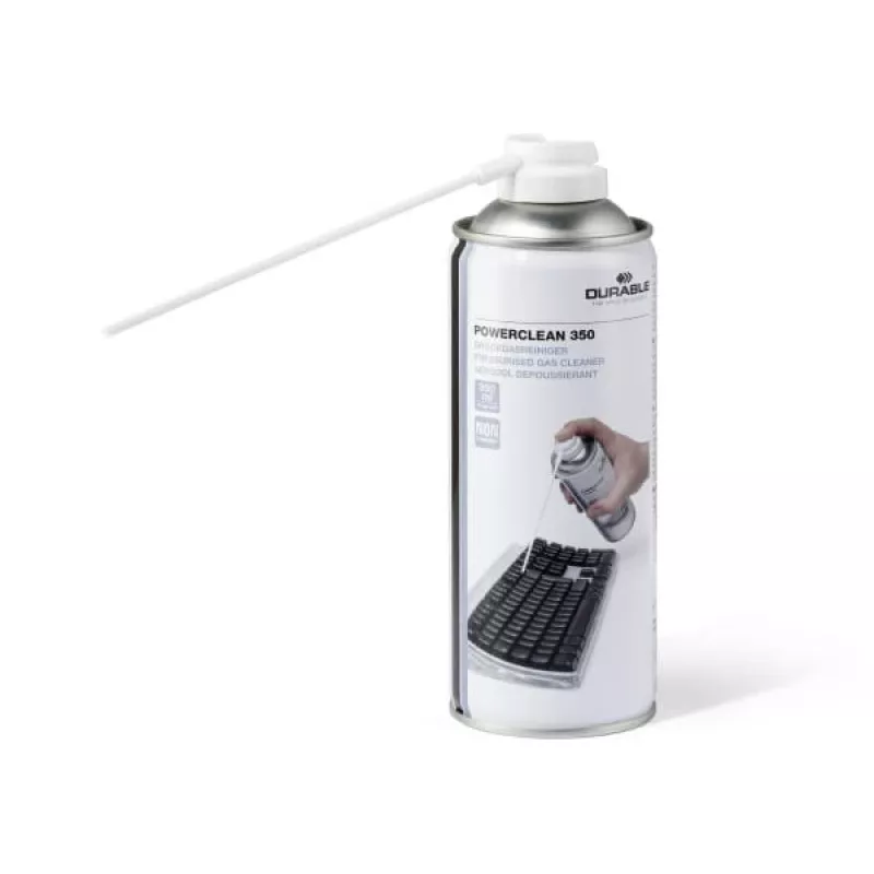 Durable Powerclean 350 - stlačený vzduchový sprej - transparentný