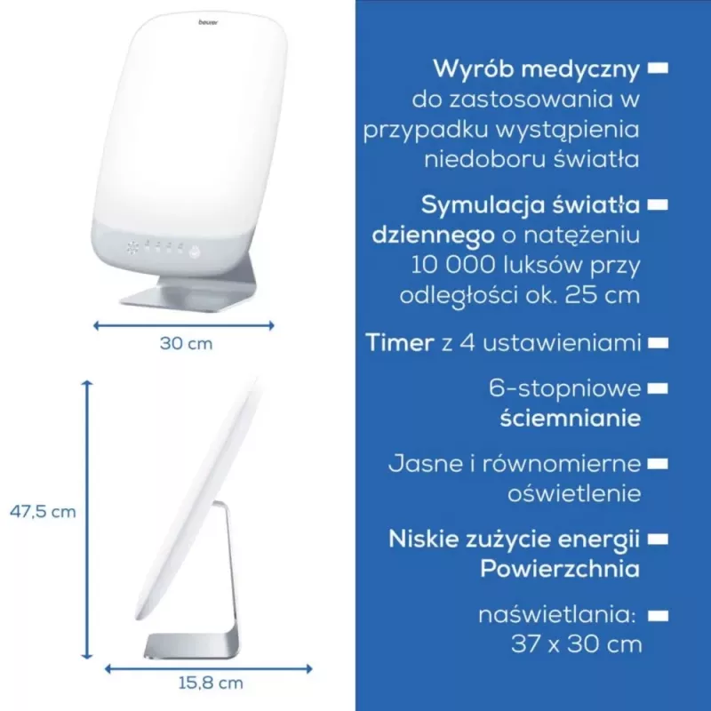 Lampa na svetelnú terapiu Beurer TL95 (model 60844) LED 10 000 lux