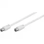 Wentronic Goobay anténny spojovací kábel, biely, 0,5 m – IEC/koaxiálny konektor samec IEC/koaxiálny konektor samica (50910)