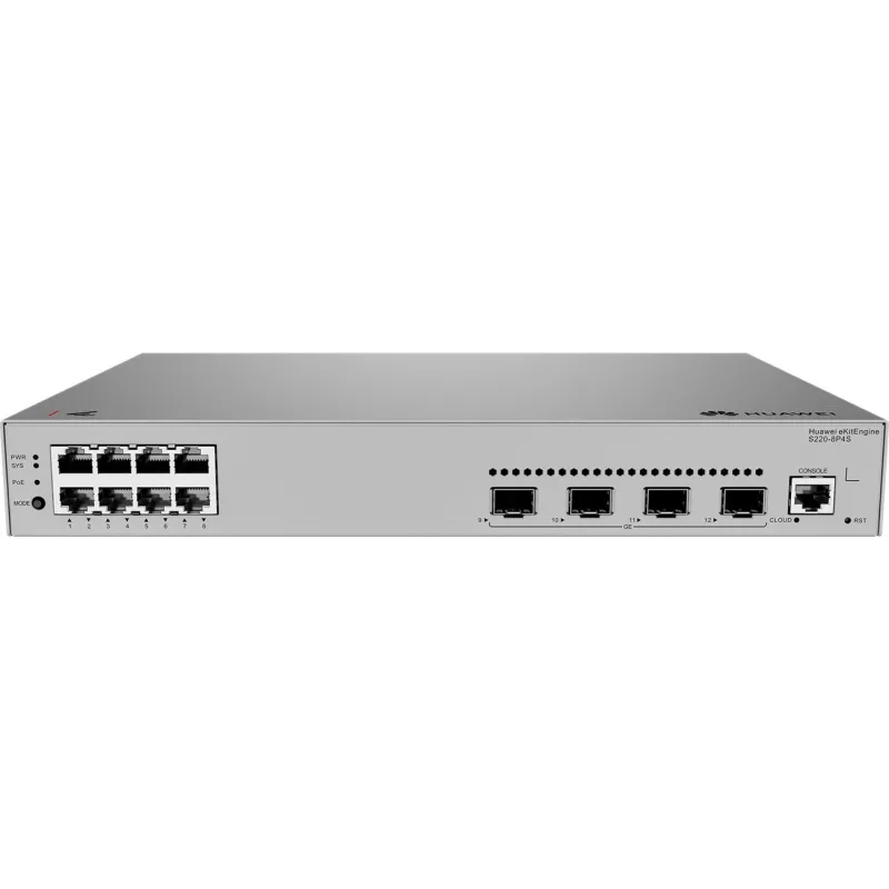 Managed Switch Huawei S220-8P4S L2 Gigabit Ethernet 8 portov PoE 1U