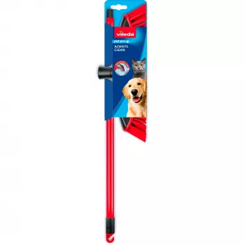 Metla VILEDA Pet Pro ALWAYS CLEAN s ergonomickou červenou rukoväťou, ľahká konštrukcia
