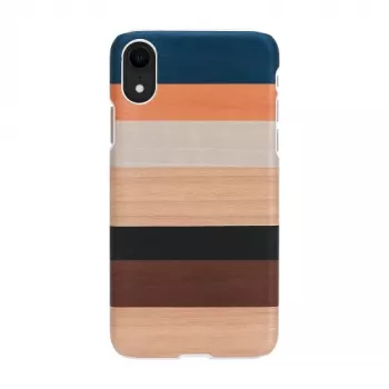 Puzdro na smartphone man and wood pre iPhone XR, biela, ochranné pevné puzdro
