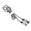 USB kábel Tracer TRAKBK46928 1m USB A Micro-USB B čierny strieborný
