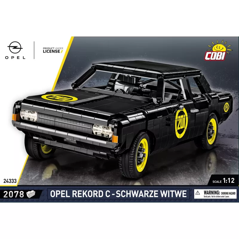 Stavebnica Cobi Opel Rekord C, plastový model auta, 2078 dielov, vek 10+