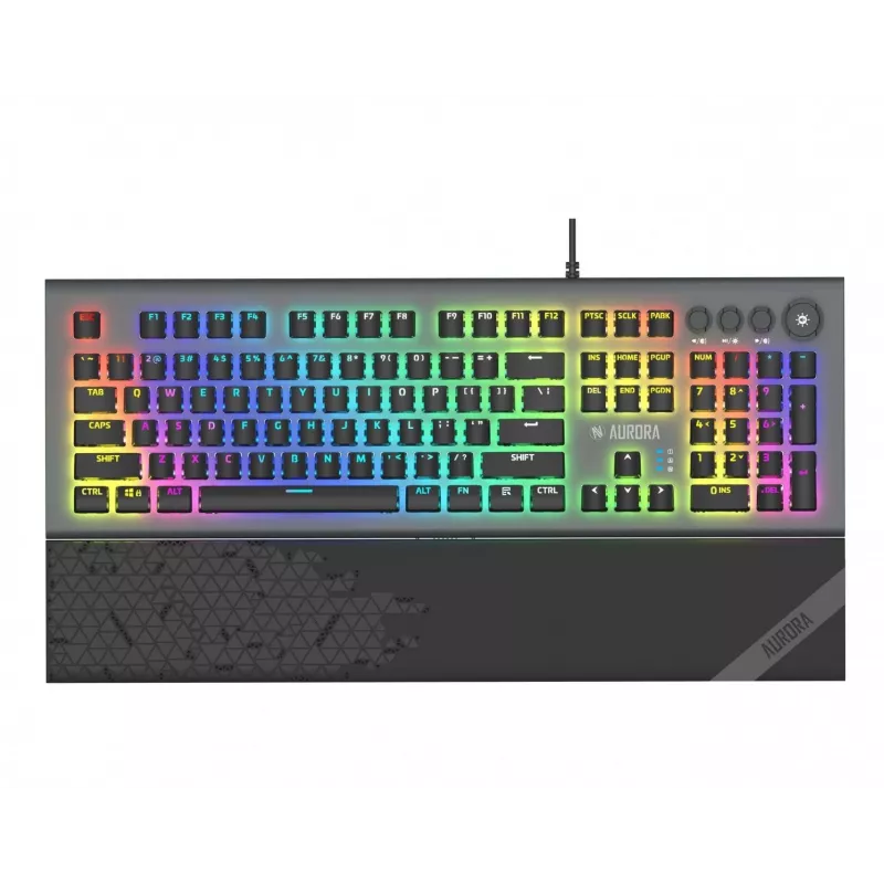 iBox Aurora K-5 klávesnica USB QWERTY strieborná