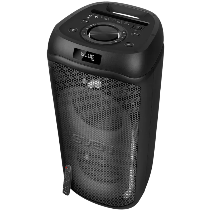 Reproduktor SVEN PS-1050, čierny (200W, TWS, Bluetooth, FM, USB, microSD, LED displej, 7200mAh)