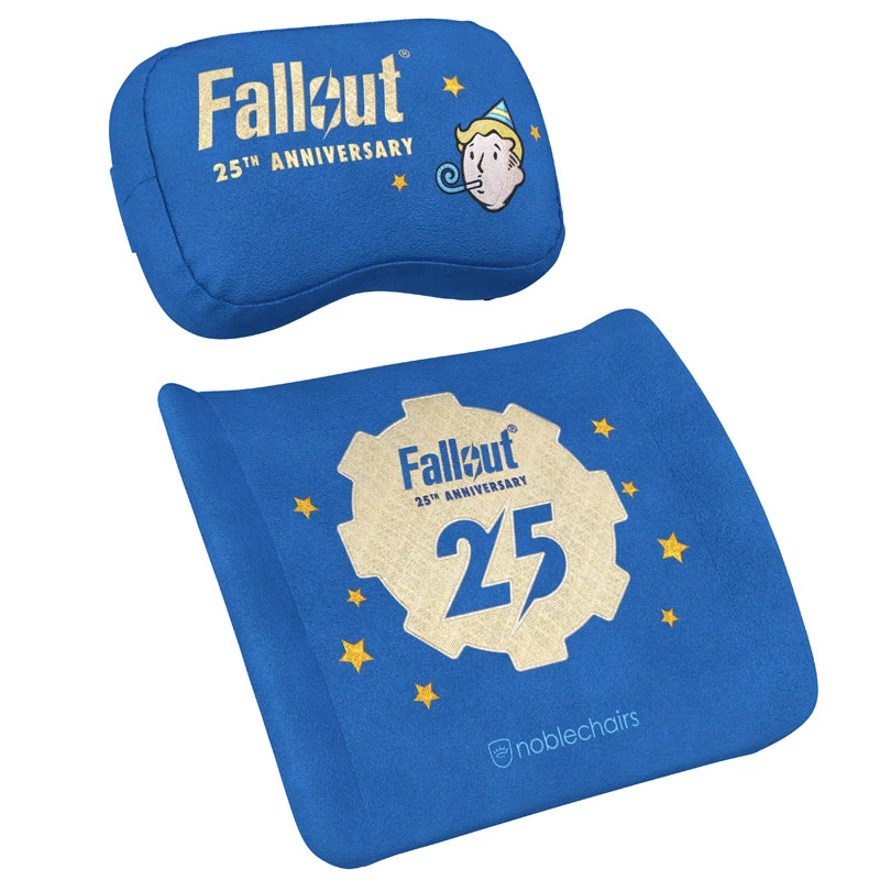 Nákrčník/bedrový vankúš noblechairs Fallout 25th Anniversary Edition modrý 2 ks
