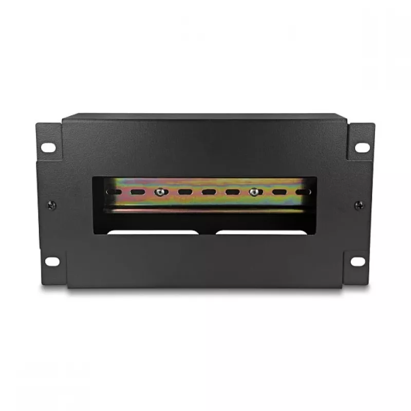 Delock 67320 10" lišta s ističmi s krytom a DIN lištou, 3U, kov, čierna