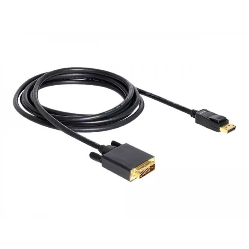 Delock kábel DisplayPort 1.1 konektor samec > DVI 24+1 konektor samec pasívny 3 m čierny (82592)