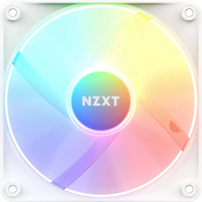 NZXT F120 RGB Core RF-C12SF-W1 120 mm skrinkový ventilátor, 500–1800 RPM, PWM, biely