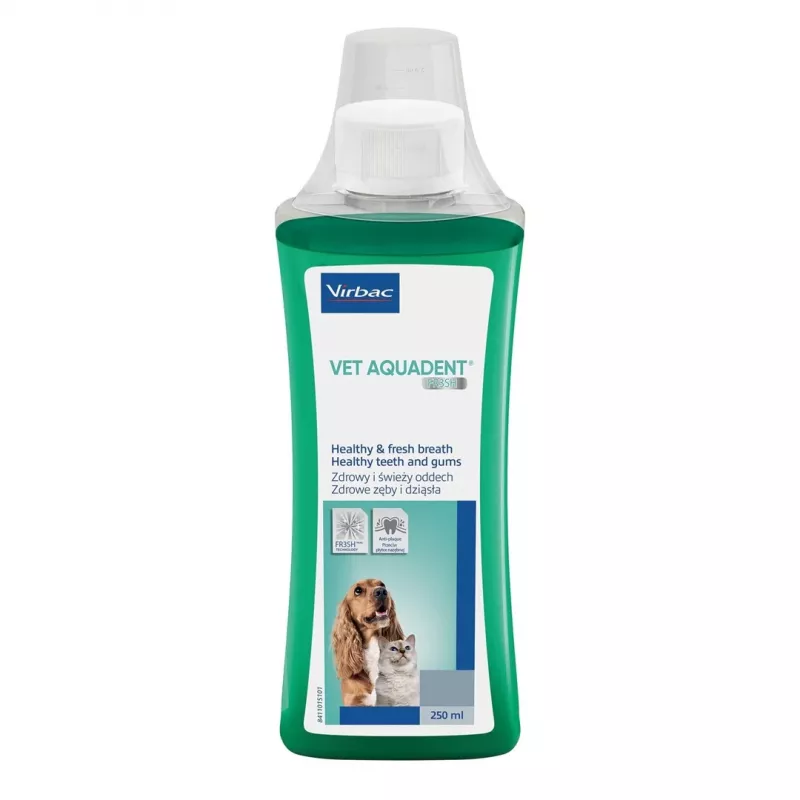 Ústna hygienická voda VIRBAC VET AQUADENT 250 ml pre domáce zvieratá