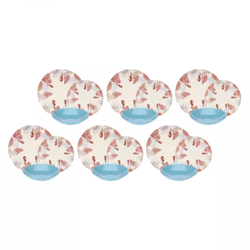 Jedálenská súprava Rose&Tulipani R18400TA18 pre 6 osôb, 18-dielna porcelánová sada