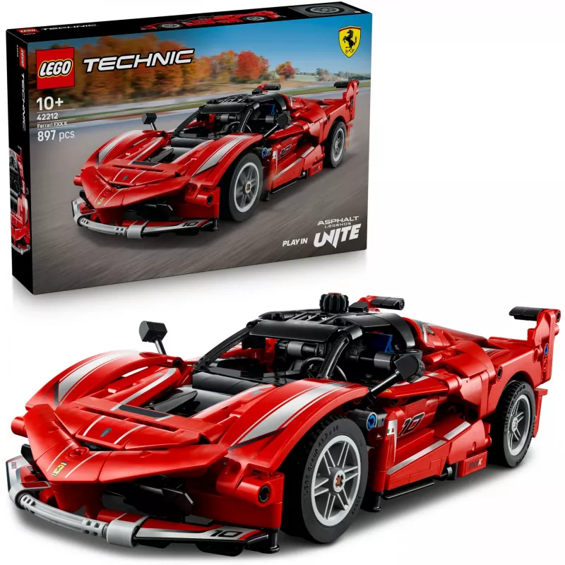 LEGO Technic Ferrari FXX K model v mierke 1:10, 897 dielov, od 10 rokov