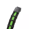 CableMod PRO ModMesh 12VHPWR sada predlžovacích káblov čierna/svetlozelená, 3-pin 16-pin sada