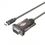 Unitek Y-1105K adaptér USB-C na RS-232, 1,5 m, čierny