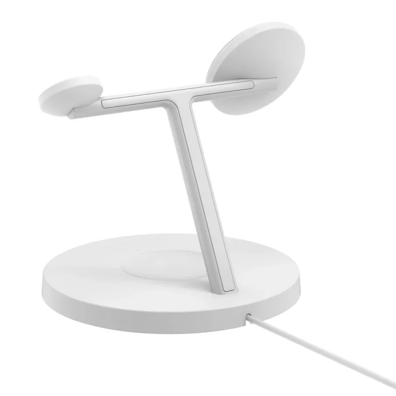 Belkin BoostCharge Pro slúchadlá, smartfón, smart hodinky biela USB bezdrôtové nabíjanie rýchle nabíjanie interiérové
