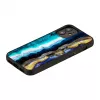 Ochranné puzdro iKins pre Apple iPhone 12 mini — fialový achátový vzor
