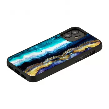 Ochranné puzdro iKins pre Apple iPhone 12 mini — fialový achátový vzor