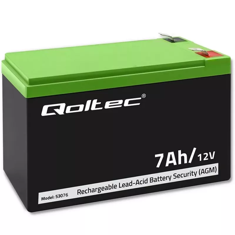Qoltec 53076 AGM batéria | 12V | 7Ah | bezpečnosť