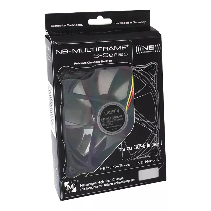 Noiseblocker Multiframe S-Series M12-3 ventilátor do skrine, 120 mm