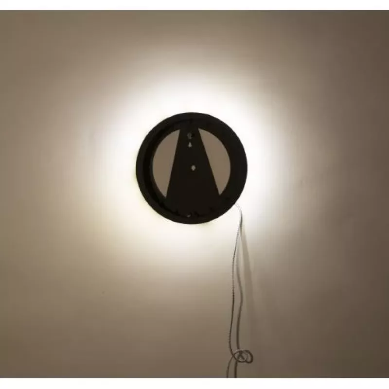 NeXtime hodiny 3094 Light It Up, Ø18.5 cm, osvetlenie, nástenné, čierna