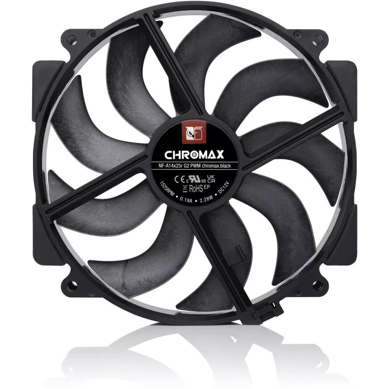 Noctua NF-A14x25r G2 PWM chromax.čierny 140mm ventilátor