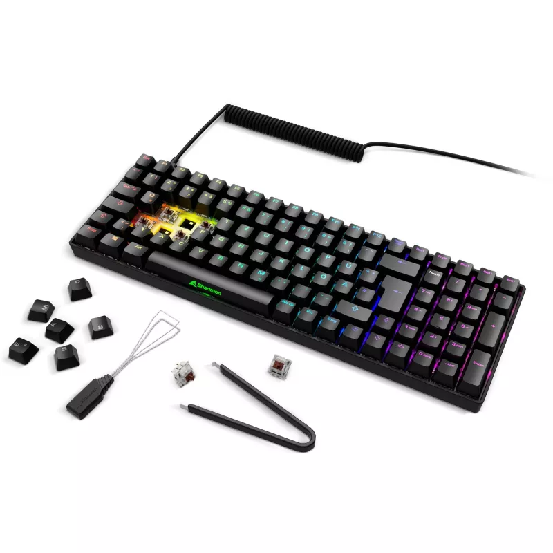 Herná klávesnica Sharkoon SGK50 S2 Mechanical QWERTZ bezdrôtová